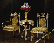 Bộ Bàn Ghế Cổ Mạ Vàng 24K - AC23:Bộ bàn ghế cổ Tây Ban Nha