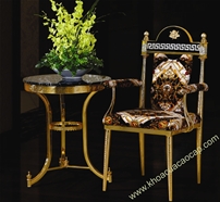 Bộ Bàn Ghế Cổ Mạ Vàng 24K - AC21:Bộ bàn ghế cổ Tây Ban Nha