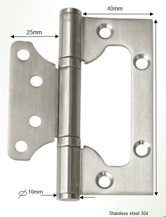 Bản Lề Lồng Lá Inox 304- BL1: Bản lề chuyên dùng cho các loại cửa đố rỗng, lắp nổi, giúp giảm tối đa khe hở, khe hở 1,8mm-2,8mm, phù hợp với nhiều loại cửa như: nhựa, sắt, nhôm, gỗ nhân tạo

