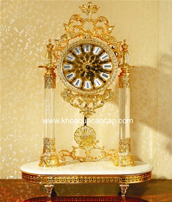 Đồng Hồ Cổ Mạ Vàng 24K - CL42: Đồng hồ cổ mạ vàng 24K Tây Ban Nha